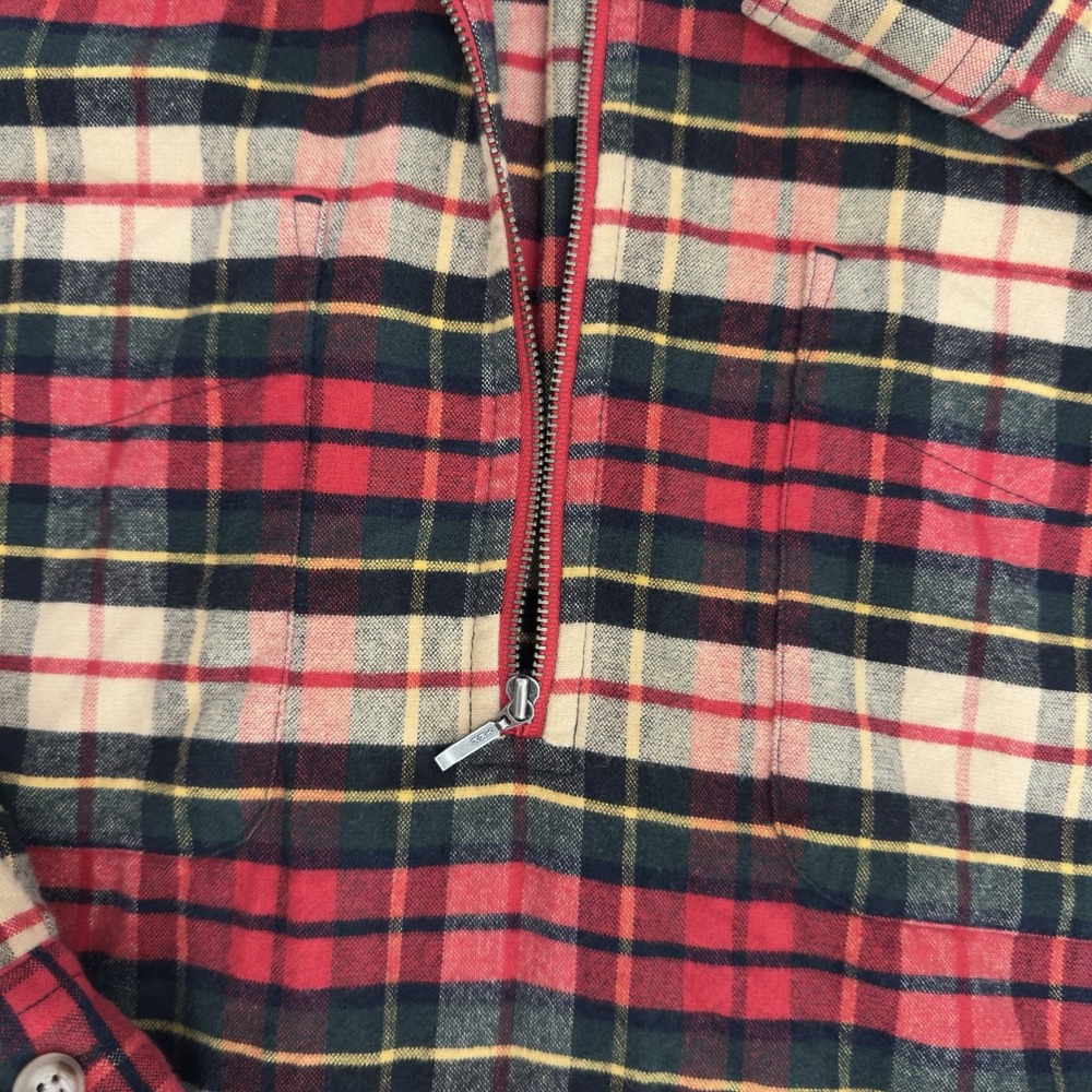 Eddie Bauer Women's Plaid Lumberjack Hunting Flannel Pullover Jacket Vintage 90s - Picture 6 of 10